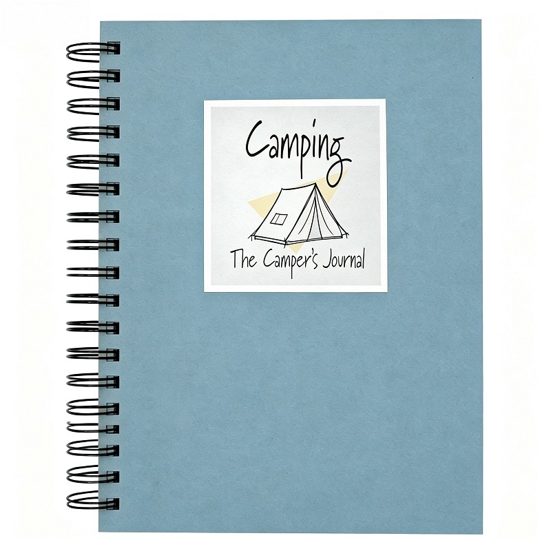 Camping Trip Log Book With Wire-O Binding And Kraft Paper Cover For Campers