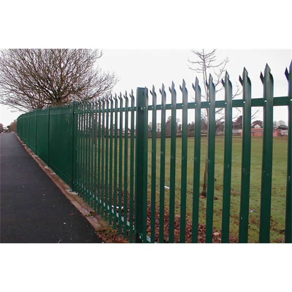 High Security Steel Palisade Fence With Razor Barbed Wire For Protection Zone