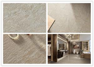 China 3d Sandstone Glazed Porcelain Tile Floor Acid Resistant Yellow Beige Color on sale