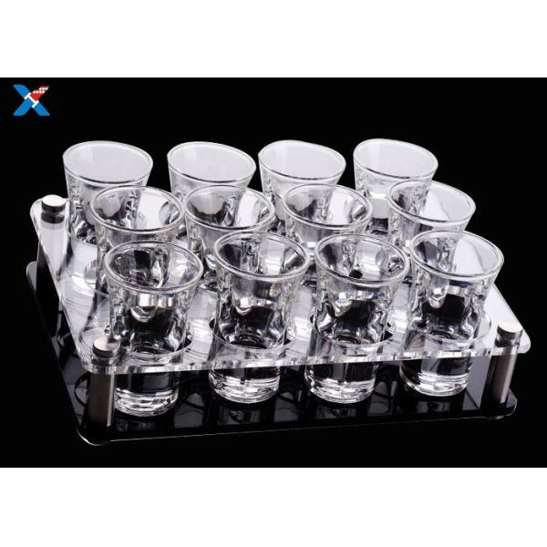 Transparent Acrylic Display Rack 6 Holes Clear Acrylic Cup Holder Cocktail Wine Rack Tray