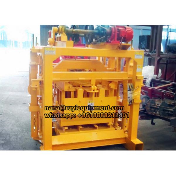4-40 semi-automatic concrete hollow block solid block making machine