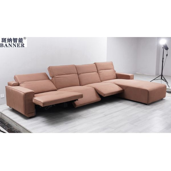 BN Furniture Sofa Italian Minimalist Scrub Sofa Leather Chair Sofa Chaise Corner Electric Functional Recliner Sofa