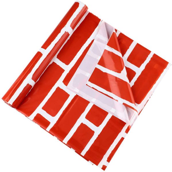 54x108 Inches PEVA Red Brick Wall Backdrop For Christmas Party