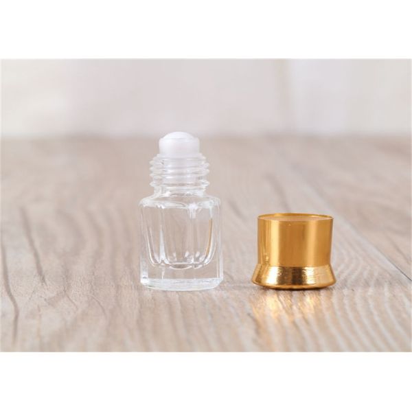 Round And Square Cosmetic Glass Bottles 5ml 10ml 15ml With Roller Ball