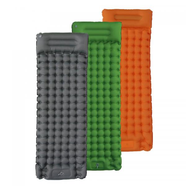 Quality 10cm Outdoor Compact Camping Sleeping Mat Foot Pump Inflating Sleeping Pad wholesale