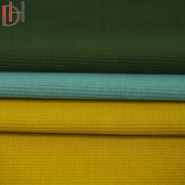 95% Cotton 5% Spandex Fabric 280gsm Eco Friendly Tricot Knitted Fabric