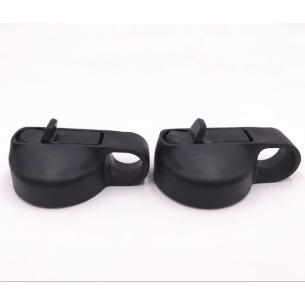 PP Flask Wide Mouth Straw Plastic Bottle Lids In Black Color , Spill Resistant