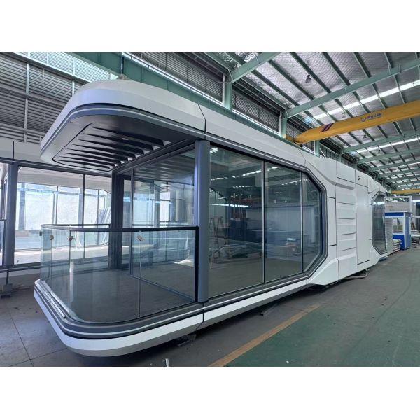 Futuristic Curved Design Space Capsule House with Lightweight Aluminum Shell for 20-30% Rental Yield Boost