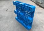 Virgin PP Rackable 1111 Blue Plastic Pallets With 3 Skids For Shelves Forklift ,