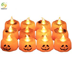 Cheap Halloween Pumpkin Battery Operated LED Candles Light Night Party Decorations for sale