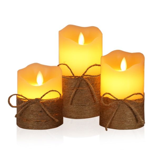 Custom Pillar Battery Remote Control Outdoor Camping Light Bedside Night Simulation Electronic Led Candle for Birthday Ornament