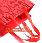 Promotional paper bag in fancy paper and foil logo, Fashion gift paper bag with