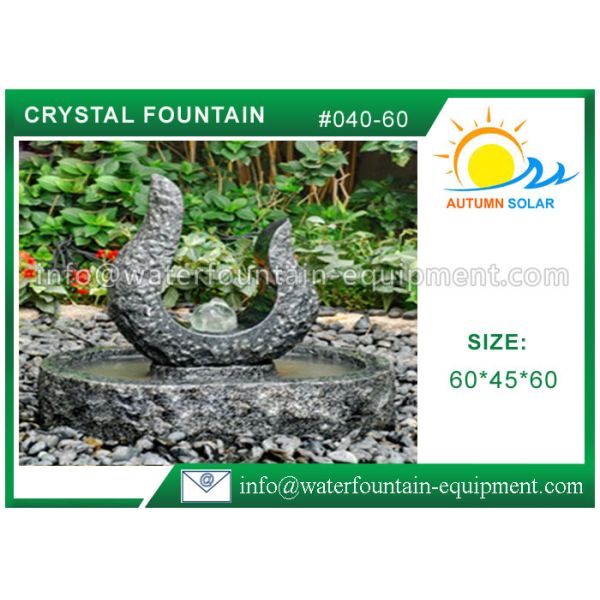 Rolling Granite Ball Fountain , Stone Sculpture Outdoor Garden Fountains