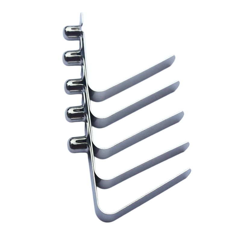 Stainless Steel V-Shaped Push Button Spring Clip with Precision Stamping and V-Shaped Spring Design