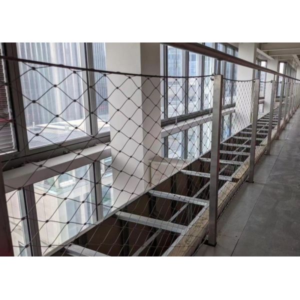17mm*17mm 7*19 Stainless Steel Cable Mesh Aviary Rope Netting with No Surface Treatment