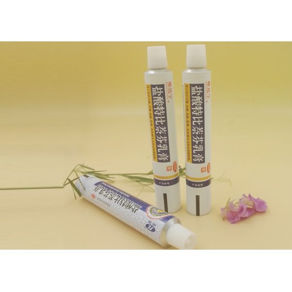 Dental Care Toothpaste Containers , Soft Aluminum Metal Squeeze Tubes