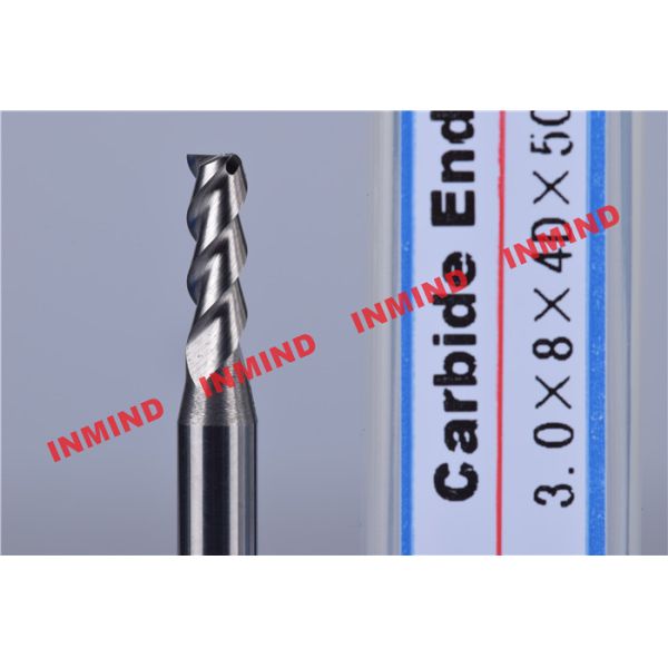 0.7 um Grain Size Cnc End Mill Bits / Milling Machine Bits 3 mm Diameter
