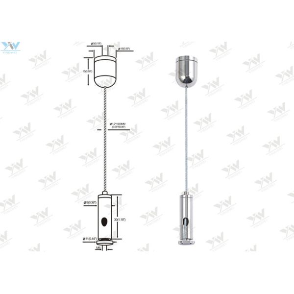 Quick Installation LED Panel Light Suspension Kit For Aluminium Profiles