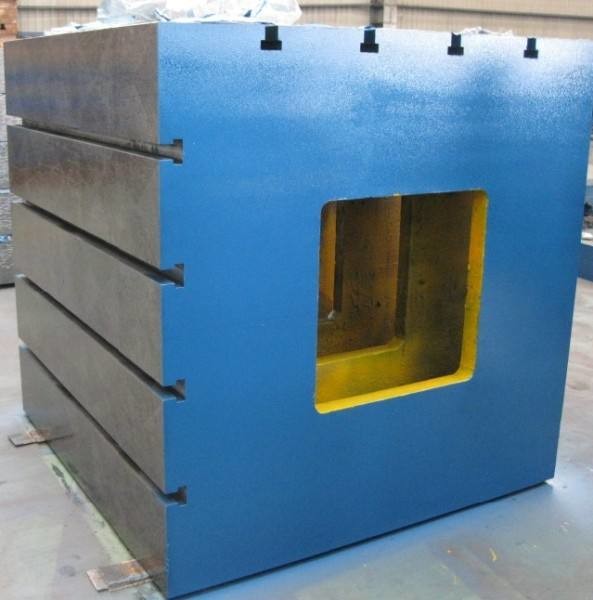 Cast Iron Square Clamping Cube Box Hand Scrap Surface Finish 500 X 500 MM
