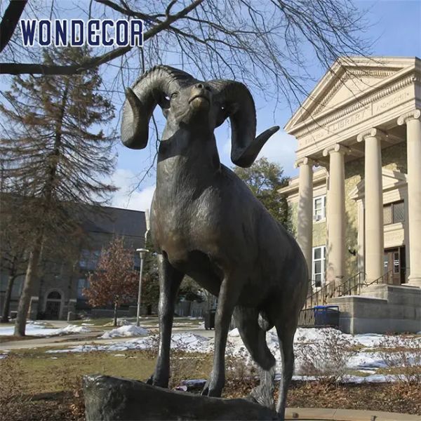WONDERS 100cm Metal Goat Garden Sculpture Outdoor Home Decoration