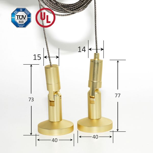 Brass Hanging Kit Display System For Billboard/Artwork Hanging Display