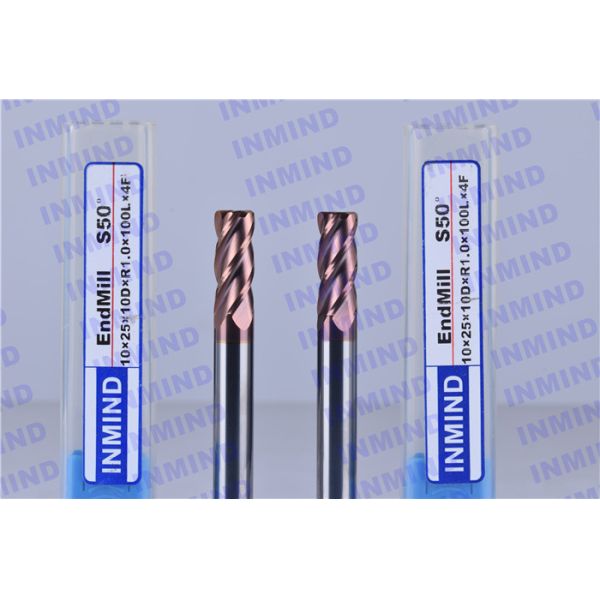 35 ° 45° Helix Angle Corner Rounding Endmill , 10 Mm Diameter Round Corner Cutter