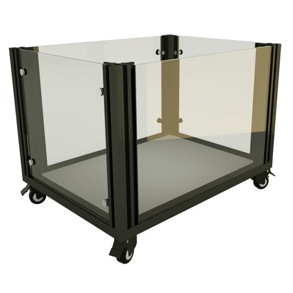 Removable Tray Metal Dog Cage With Latch Locking Mechanism Easy Assembly / 4 Wheels