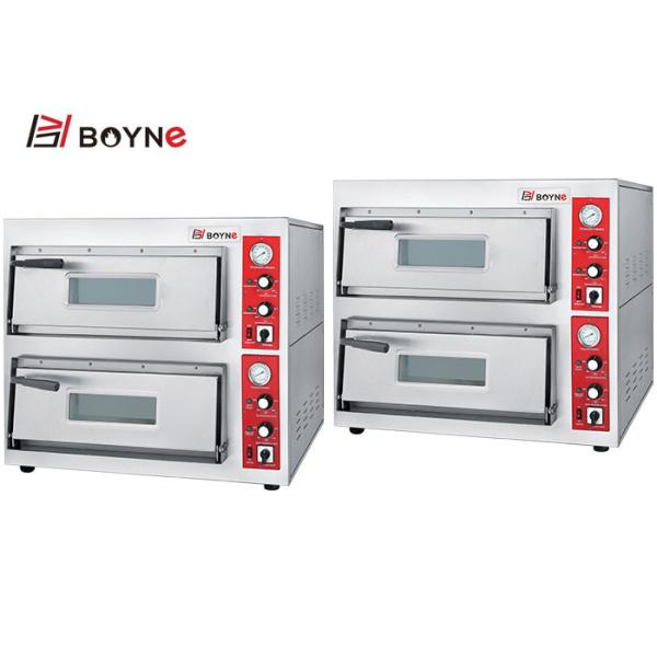 Bakery Shop Stainless Steel Commercial High Temperature Two Deck Pizza Oven