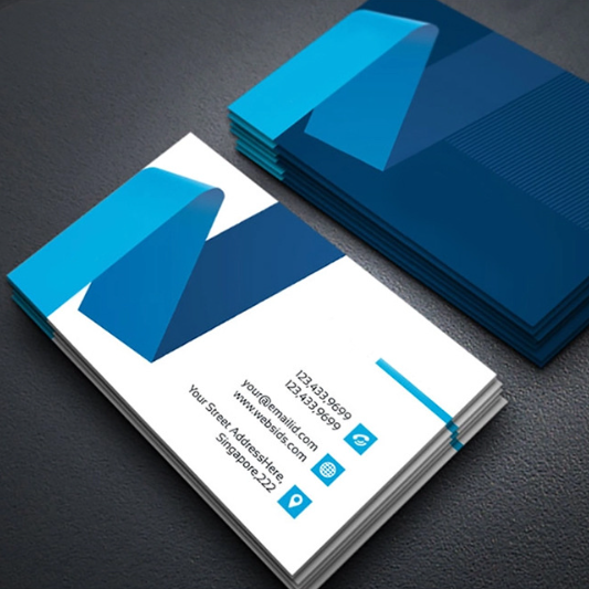 Minimalist Corporate Paper Business Cards With Double-Sided Printing For