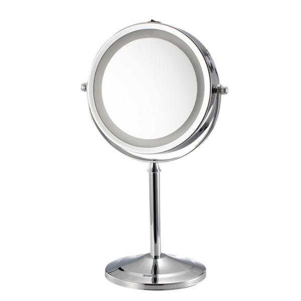 European style fill light dressing table mirror HD double-sided beauty mirror bedroom bathroom metal vanity mirror