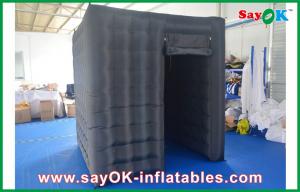 Cheap Professional Photo Studio Black Waterproof Cube Photo Booth Inflatable 1 Door Curtain For Event for sale