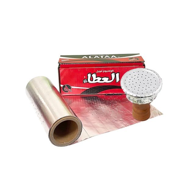 Customized Logo Accepted 8011 Shisha Aluminium Foil Roll with Hole and Cutting Line