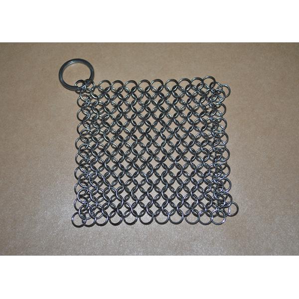 Kitchen 4x4 Inches Stainless Steel Chainmail Cast Iron Cleaner