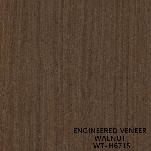 Reconstituted Black Walnut Wood Veneer H671s Slice Cut Technics Vertical Grain Good Price From China Factory For Door