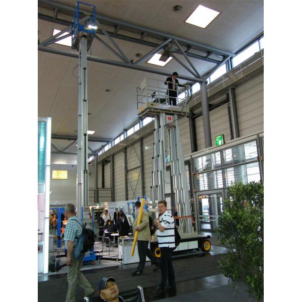 12m Stable Vertical Aluminum Work Platform For Continuous Aerial Working