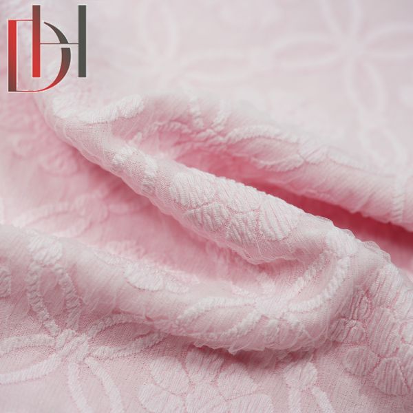 Shirt Flower Jacquard Fabric 92% Polyester 8% Spandex Fabric OEM Service