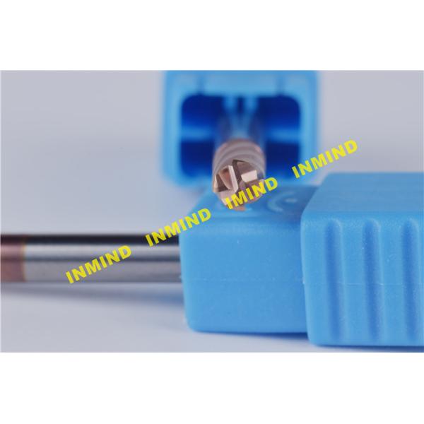 SiN Coating 4 mm Corner R 1.0 mm HRC55 Corner Radius End Mill 50 mm Length