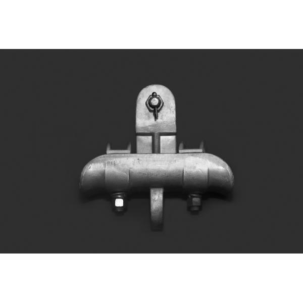 Silver White Cable Suspension Hardware , Aluminum Cable Clamps Customized Designed