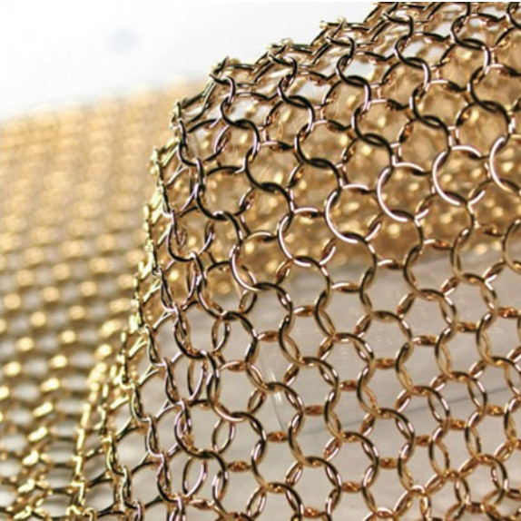 Home Decorative Metal Curtains Customized Circular Metal Chainmail