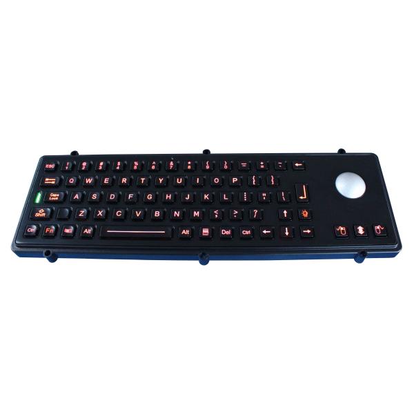 Backlit Stainless Steel keyboard Black Color Waterproof with 71 keys