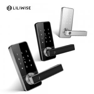 Cheap Residential Electronic Door Locks , Wifi Digital Safe Touch Screen Finger Print Latch Door Knob Lock for sale