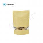 Eco Friendly Paper Zip Lock Bags , Laminated Kraft Stand Up Pouches With Window