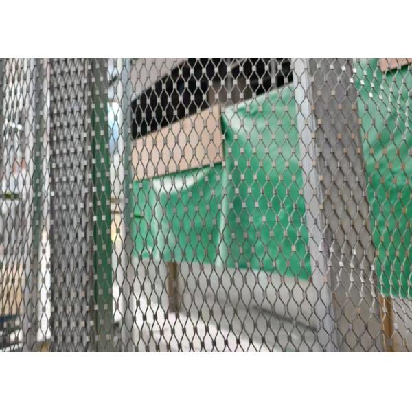 Customizable Width Decorative Flexible 15mm*15mm Stainless Steel Wire Rope Mesh