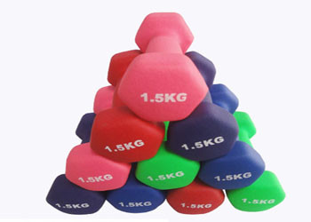 0.5kg 1kg 1.5kg 2kg 2.5kg 3kg -10kgVinyl neoprene coated hex dumbbell for woman