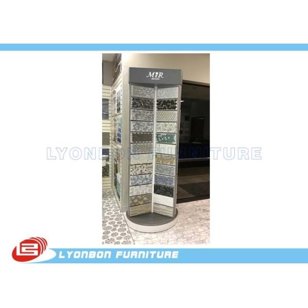 Silver Rotate Round Wooden Display Stands For Mosaic Selling Painting Display