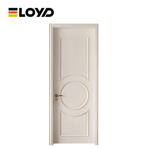 Custom Waterproof Glass French Doors Wood Finish Aluminium For House