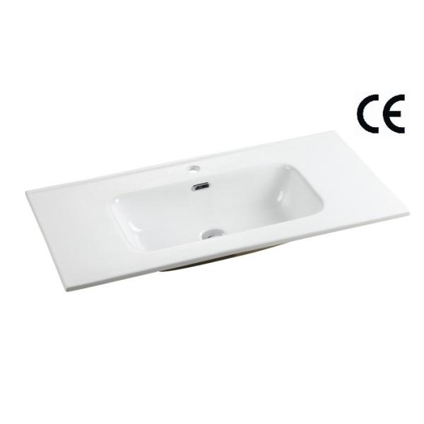 Ceramic Large Bathroom Rectangular Vessel Sink Vanities 1000mm
