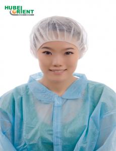 China Single Use Free Size Non Woven Bouffant Cap With Single Elastic on sale