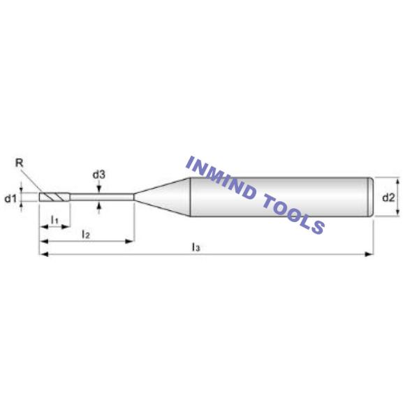 High Hardness Radius Milling Cutter , CNC End Mill For Stainless Steel