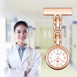 China ALK FOB Nurse Pocket Watch Black Nurse Watch Keychain Hospital Clock Pink Luminous Watches Doctor Nursing Gift on sale